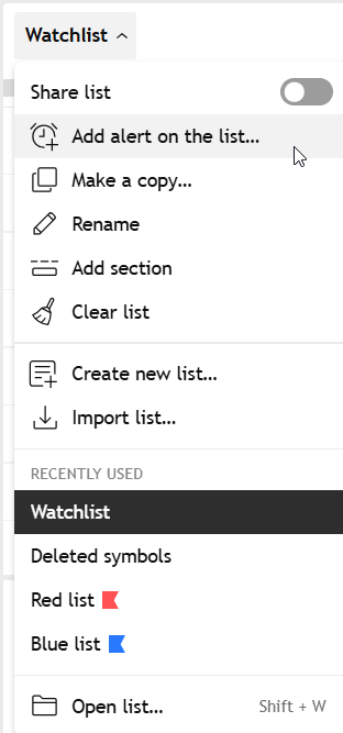 How to Use Watchlist Alerts in TradingView for Smarter Trading