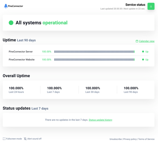 Launch of the PineConnector Server Dashboard